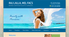 Desktop Screenshot of lallaplasticsurgery.com